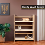 Heva Three Tier Tropical Hevea Wood Stackable Shelf Unit
