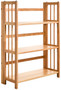 Heva Three Tier Tropical Hevea Wood Stackable Shelf Unit
