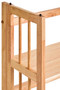 Heva Three Tier Tropical Hevea Wood Stackable Shelf Unit