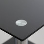 2 Tier Black Glass End Table