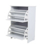 White Finish Shoe Storage Cupboard
