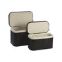 Ottoman Black Bamboo Storage Seats