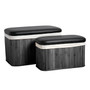 Ottoman Black Bamboo Storage Seats