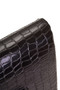 Carved Legs Black Crocodile Leather Effect Chair