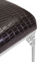 Carved Legs Black Crocodile Leather Effect Chair