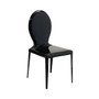 Black Patent Leather Effect Dining Chair