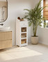 Portland Glass Door Floor Standing Cabinet