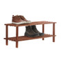 Dark Cedar Wood 2 Tier Shoe Rack