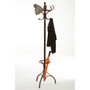 Walnut Finish Solid Birchwood Coat Stand