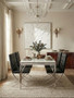 Branco White Marble Flower Design Dining Table