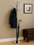 Drew Black and Chrome Floor Standing Coat Stand
