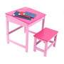 Children's Pink Desk and Stool