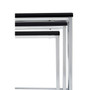 Black Nest of 3 Tables with Chrome Frame