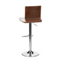Walnut Wood Bar Chair with Square Back Walnut Wood Bar Chair with Square Back