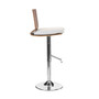 Walnut Wood Bar Chair with Square Back Walnut Wood Bar Chair with Square Back