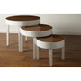 Moritz Nest of 3 White High Gloss Table