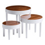 Moritz Nest of 3 White High Gloss Table