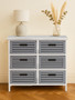 Vermont 6 Grey Drawers Unit