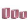 Pink MDF Wall Cubes - Set of 3 Pink MDF Wall Cubes - Set of 3