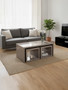 Madrid Dark Grey High Gloss Coffee Table With Two Under Tables