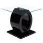Halo O Shaped Side Table with Black Base