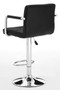 Starz Black Leather Effect Bar Chair