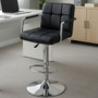 Starz Black Leather Effect Bar Chair