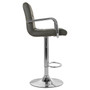 Starz Grey Leather Effect Bar Chair