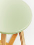 Viborg Green and Natural Bamboo Round Stool