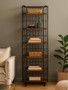 New Foundry Wood and Metal 6 Tier Shelf Unit