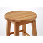 Natural Tropical Hevea Wood Bar Stool