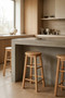 Selby Natural Tropical Hevea Wood Bar Stool