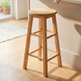 Selby Natural Tropical Hevea Wood Bar Stool