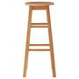 Natural Tropical Hevea Wood Tall Bar Stool