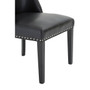 Rodeo Black Leather Effect Dining Chair