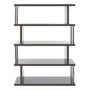 Maze 4 Tier Grey Gloss Shelf Unit