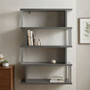 Maze 4 Tier Grey Gloss Shelf Unit