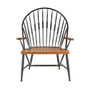 New Foundry Walnut Wood and Metal Armchair
