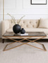 Montril Glass Top Criss Cross Coffee Table