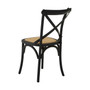 Lyon Black Oak Wood Chair Weave Seat