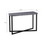 Fusion Crackle Shell Mosaic Rectangular Console Table
