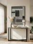 Fusion Crackle Shell Mosaic Rectangular Console Table