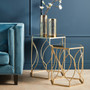 Avantis Set Of 2 Hexagon Champagne Finish Tables