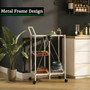 Harlow White Rectangular Folding Kitchen Trolley