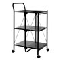 Black Rectangular Folding Kitchen Trolley