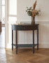 Heritage Half Moon One Drawer Black Console Table