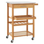 Bamboo One Drawer Kitchen Trolley