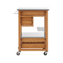 Bamboo Four Drawer Kitchen Trolley