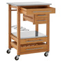 Bamboo Four Drawer Kitchen Trolley