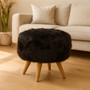 Cabaret Black Fur Effect Stool